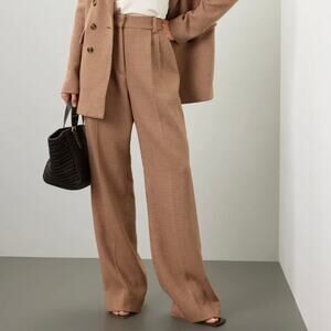 Favorite Daughter Toffee Houndstooth High Rise Wide Leg Trouser Pants 4